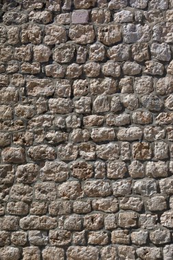 Eski şehir Dubrovnik etrafında taş duvar detay