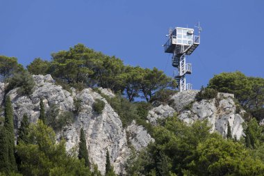 Yangın koruma watchtower Marjan Hill Town Split, Hırvatistan