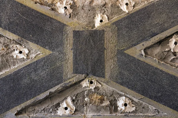 Detail Staré Zničené Kamenné Zdi Vstříknut Zvláštní Materiálem Vyztužené Uhlíkovými — Stock fotografie