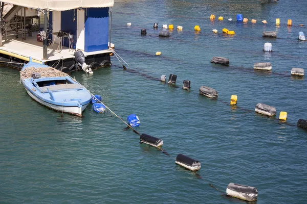 Ostron Och Fisk Produktion Bistrina Bay Nära Staden Ston Peljesac — Stockfoto