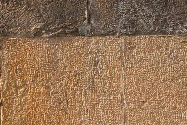 Muro storico di arenaria. Dettagli della consistenza della pietra di sabbia — Foto Stock