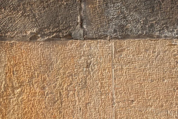 Muro storico di arenaria. Dettagli della consistenza della pietra di sabbia — Foto Stock