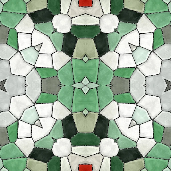 Nouvelle texture transparente de tissu abstrait. Carreaux de papier peint kaléidoscopique. Modèle oriental. Mosaïque de verre . — Photo