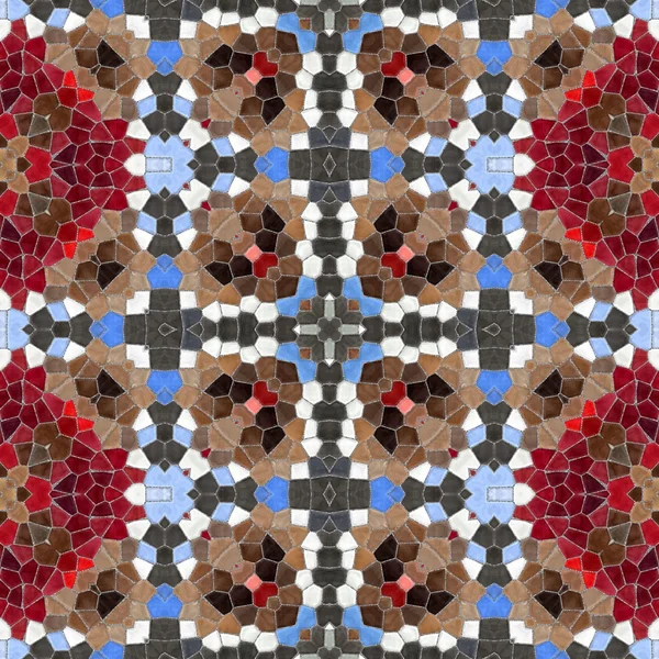Texture oriental carpets. Mosaic from glass shards. New seamless texture of abstract fabric. Kaleidoscopic wallpaper tiles. Oriental pattern