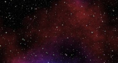 Derin uzaya bakan yeni büyük bir panoramik. Yıldızlarla dolu karanlık gece göğü. Uzayda bir nebula. Derin uzayın sırları.