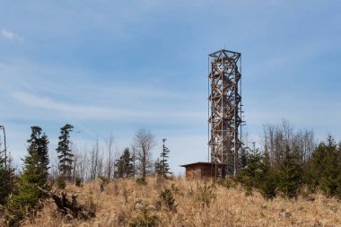 Trebic, Çek Cumhuriyeti - 25 Şubat 2017: gözcü Kulesi üzerinde 