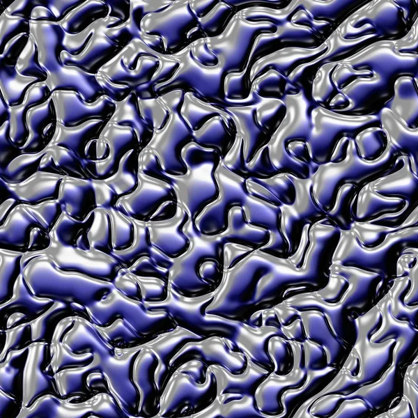 Textura sem costura de metal líquido. Fundo psicodélico colorido feito de entrelaçamento de formas curvas. Ilustração . — Fotografia de Stock