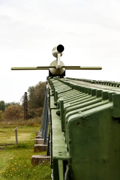 PEENEMUENDE, GERMANY - September 21, 2017: Territory of the Army Research Center. WW-II developed V-1 and V-2 rockets. View of the V-1 missile. Flying Bomb. — Stock Photo, Image