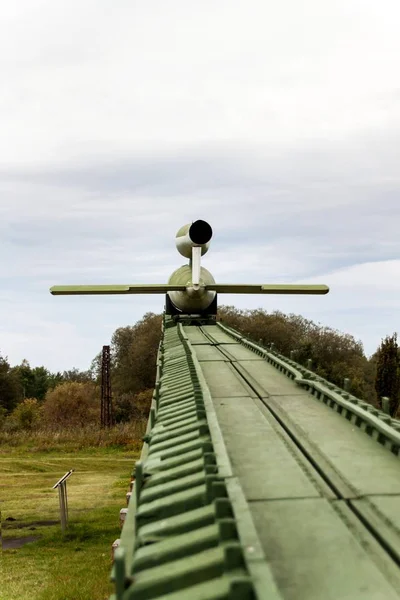 PEENEMUENDE, GERMANY - September 21, 2017: Territory of the Army Research Center. WW-II developed V-1 and V-2 rockets. View of the V-1 missile. Flying Bomb. — Stock Photo, Image