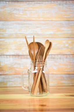 Doğal mutfak aletleri ahşap ürünler / mutfak gereçleri