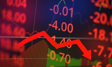 Borsa düşüşü borsa kaybı, grafik analizi yatırımları