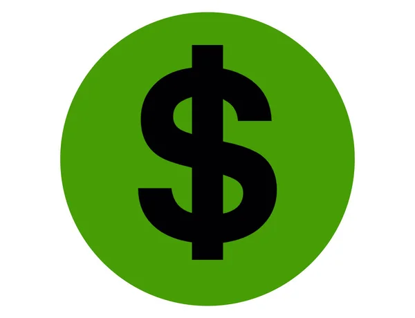 Znak dolara na zielonym tle — Zdjęcie stockowe