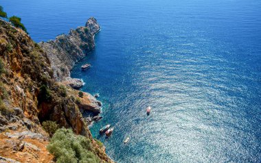 Alanya Kalesi Dağ manzaralı Sahil feribotu ile 