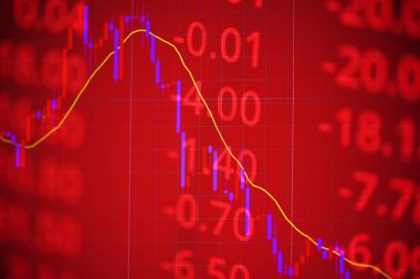 Borsa düşüşü borsa kaybı, grafik analizi yatırımları