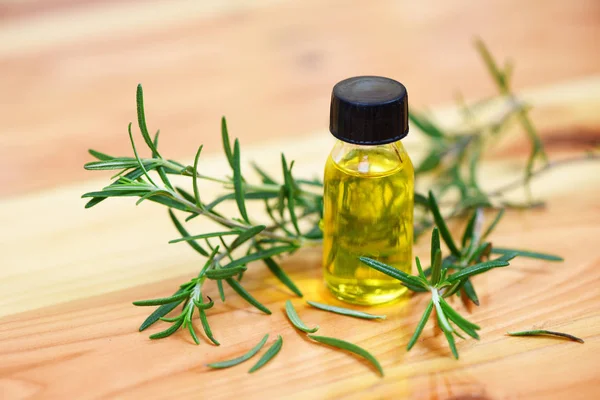 Essential oil bottle natural spa ingredients rosemary oil for ar