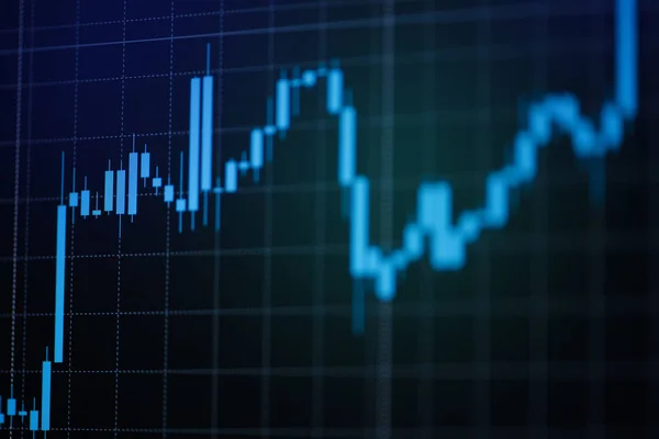 Stock market exchange graph price with investment of business fi — 스톡 사진