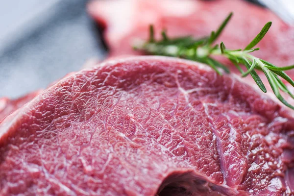 Fresh Beef Sliced Animal Protein Close Details Raw Beef Meat — Stock Photo, Image