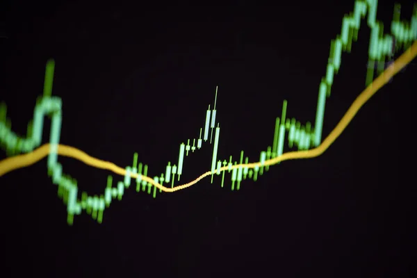 Диаграммы Фондового Графика Биржевом Рынке Инвестициями Бизнеса Финансового Цифрового Фона — стоковое фото