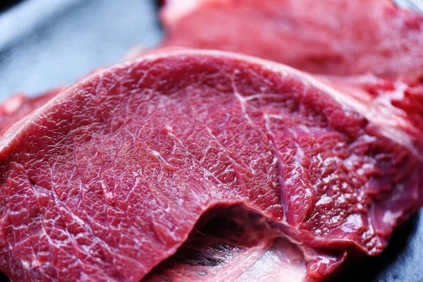 Close Details Raw Beef Meat Texture Background Fresh Beef Sliced — Stock Photo, Image