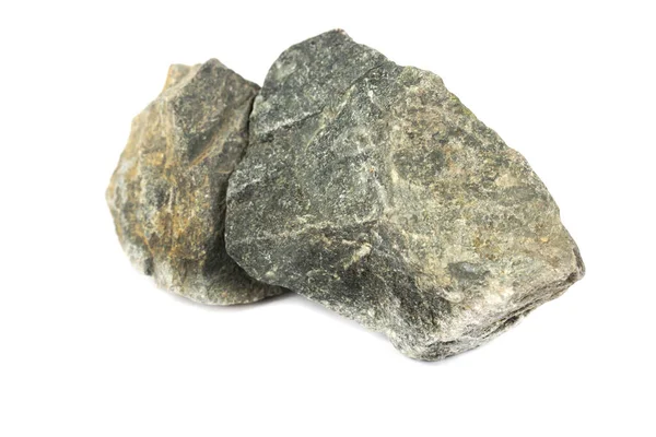 Basalt Rock Ipari Üzemekből Izolált Fehér Alapon — Stock Fotó