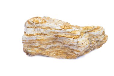 Shale taşı ya da klasik tortul kaya beyaz arkaplanda izole edilir