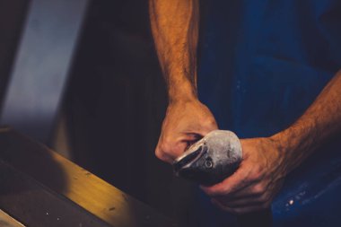 Taze Akdeniz Balığı İspanya 'nın Mlaga kentindeki bir pazar yerinde satılmaya hazır. İspanyol otantik gastronomi kültürü.