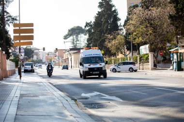 MLAGA, İSPAN 10 Nisan 2020. Clnico de Mlaga Hastanesi, Sağlık personeli, COVID19 'a karşı savaşanlar.