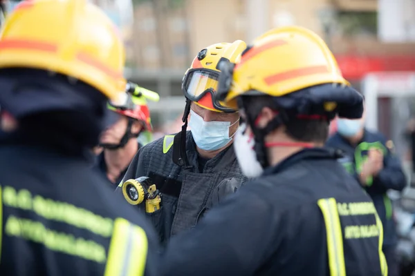 Málaga Espanha Abril 2020 Covid Homenagem Aos Profissionais Saúde Hospital — Fotografia de Stock