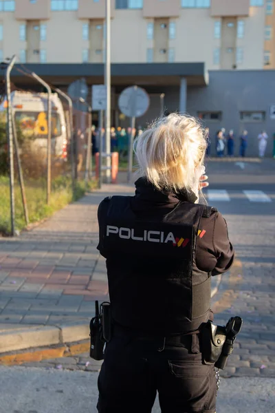 Mlaga España Abril 2020 Hospital Clnico Mlaga Personal Salud Los — Foto de Stock