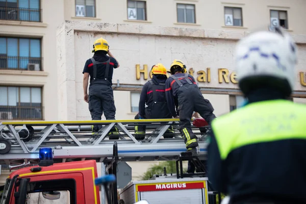 Mlaga Espanha Abril 2020 Covid Homenagear Aplausos Aos Profissionais Saúde — Fotografia de Stock