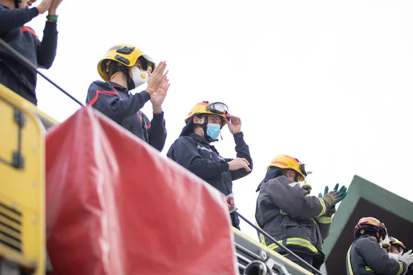 Mlaga Espanha Abril 2020 Covid Homenagear Aplausos Aos Profissionais Saúde — Fotografia de Stock