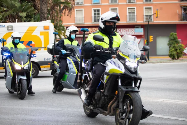 Mlaga España Abr 2020 Covid Homenaje Personal Salud Del Hospital — Foto de Stock