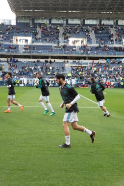 Mlaga, İspanya. 15 Nisan 2018. La Liga Maçı Mlaga C.F. - Real Madrid C.F..