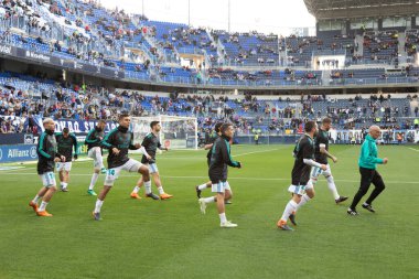 Mlaga, İspanya. 15 Nisan 2018. La Liga Maçı Mlaga C.F. - Real Madrid C.F..