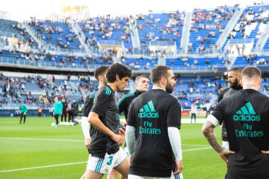 Mlaga, İspanya. 15 Nisan 2018. La Liga Maçı Mlaga C.F. - Real Madrid C.F..