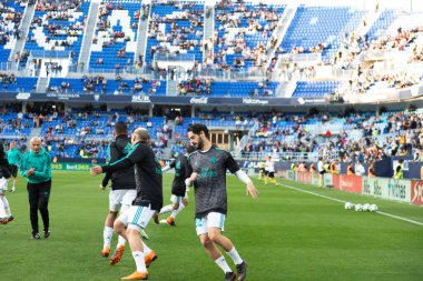 Mlaga, İspanya. 15 Nisan 2018. La Liga Maçı Mlaga C.F. - Real Madrid C.F..