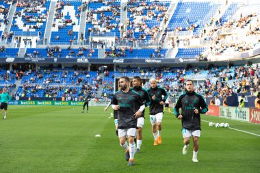 Mlaga, İspanya. 15 Nisan 2018. La Liga Maçı Mlaga C.F. - Real Madrid C.F..