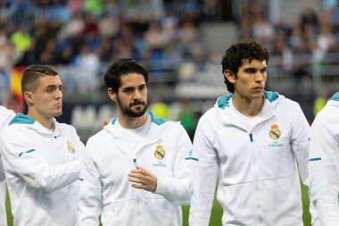 Mlaga, İspanya. 15 Nisan 2018. La Liga Maçı Mlaga C.F. - Real Madrid C.F..