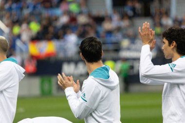 Mlaga, İspanya. 15 Nisan 2018. La Liga Maçı Mlaga C.F. - Real Madrid C.F..
