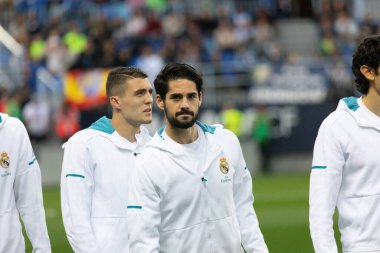 Mlaga, İspanya. 15 Nisan 2018. La Liga Maçı Mlaga C.F. - Real Madrid C.F..