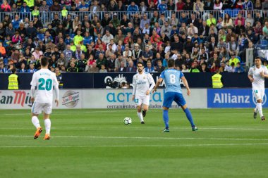 Mlaga, İspanya. 15 Nisan 2018. La Liga Maçı Mlaga C.F. - Real Madrid C.F..