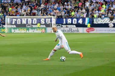 Mlaga, İspanya. 15 Nisan 2018. La Liga Maçı Mlaga C.F. - Real Madrid C.F..