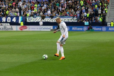 Mlaga, İspanya. 15 Nisan 2018. La Liga Maçı Mlaga C.F. - Real Madrid C.F..