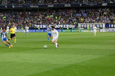 Mlaga, İspanya. 15 Nisan 2018. La Liga Maçı Mlaga C.F. - Real Madrid C.F..