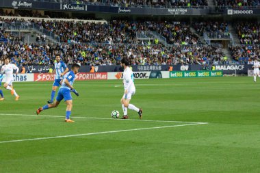 Mlaga, İspanya. 15 Nisan 2018. La Liga Maçı Mlaga C.F. - Real Madrid C.F..