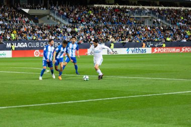 Mlaga, İspanya. 15 Nisan 2018. La Liga Maçı Mlaga C.F. - Real Madrid C.F..