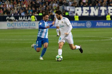 Mlaga, İspanya. 15 Nisan 2018. La Liga Maçı Mlaga C.F. - Real Madrid C.F..