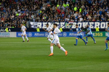 Mlaga, İspanya. 15 Nisan 2018. La Liga Maçı Mlaga C.F. - Real Madrid C.F..