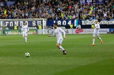 Mlaga, İspanya. 15 Nisan 2018. La Liga Maçı Mlaga C.F. - Real Madrid C.F..