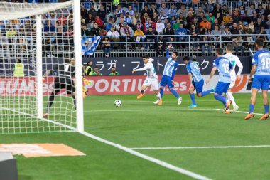 Mlaga, İspanya. 15 Nisan 2018. La Liga Maçı Mlaga C.F. - Real Madrid C.F..